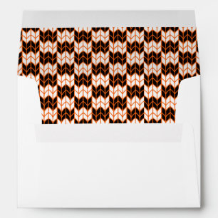 BLACK ORANGE CHECK KNIT A7 Envelope