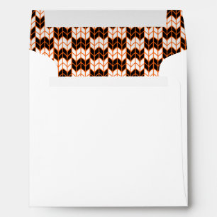 BLACK ORANGE CHECK KNIT Square Envelope