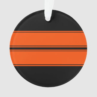 Black Orange Dual Race Stripe Muscle Car Ornament