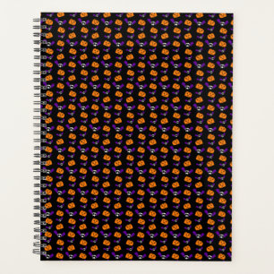 Black Orange Ghost Pumpkin Halloween  Planner
