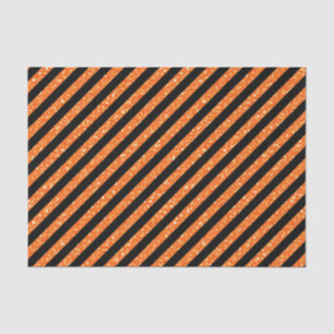 BLACK & ORANGE GLITTER LOOK HALLOWEEN TISSUE PAPER