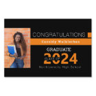 Black Orange Graduate Photo Graduation Yard
