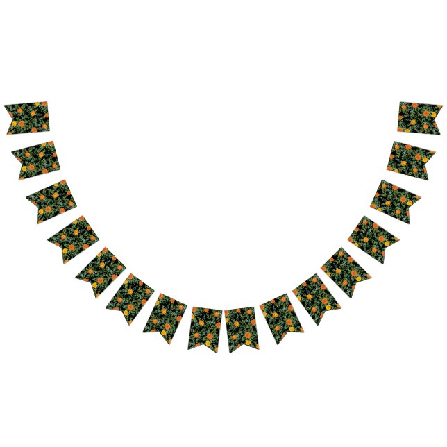 Black & Orange Halloween Gothic Wedding Collection Bunting (All)