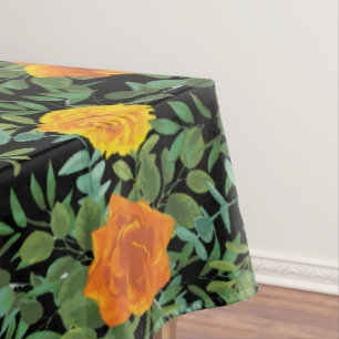 Black & Orange Halloween Gothic Wedding Collection Tablecloth