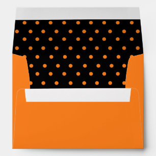 Black Orange Halloween Polka Dots Envelopes