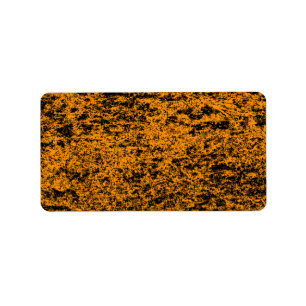 Black & Orange Marble Address Sticker