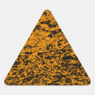 Black & Orange Marble Triangle Sticker