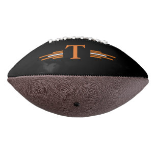 Black Orange Monogram 2 Panel Design American Football