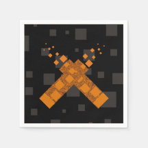 Black orange Pagan cult cross dark art torch fire 