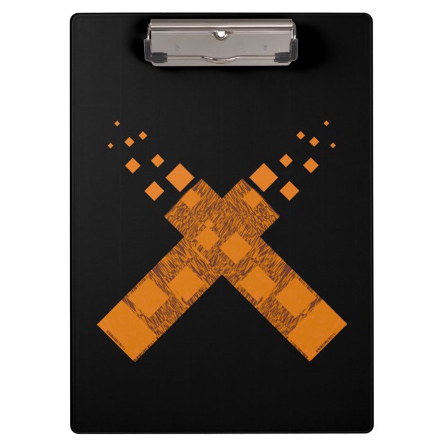 Black Orange Pagan Fire Cult Cross Gothic Ritual  Clipboard (Front)