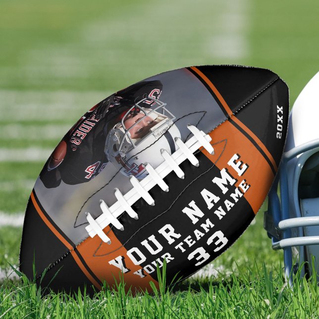 Black Orange Player Name Number Team Photo  American Football (Creator Uploaded)