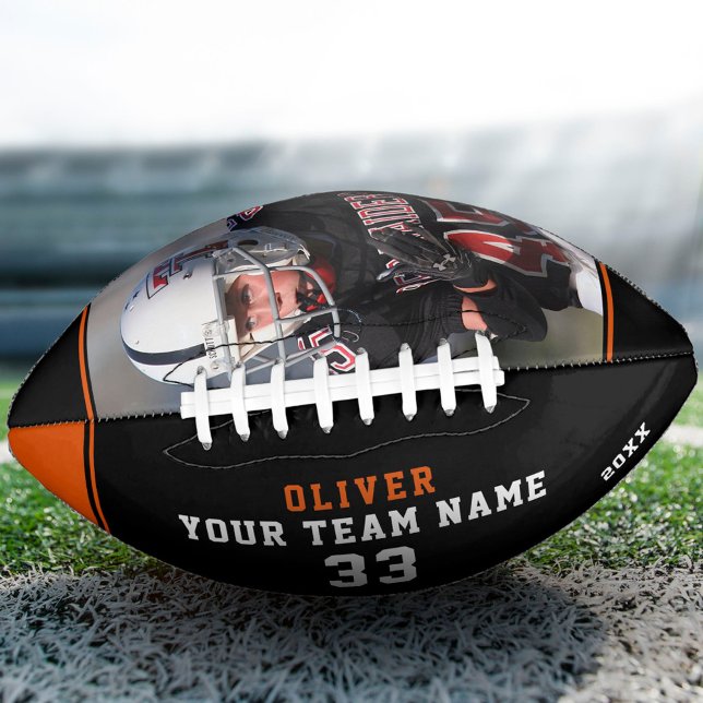 Black Orange Player Name Number Team Photo  American Football (Creator Uploaded)