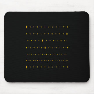 Black Orange Protovate Services Design Mouse Mat