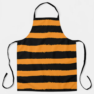 Black & Orange Stripes Apron
