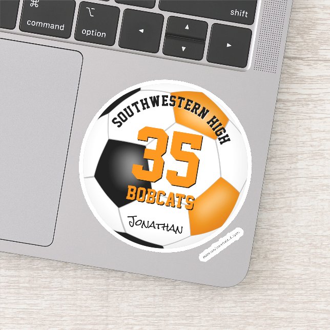 black orange team colours boys girls soccer (Detail)