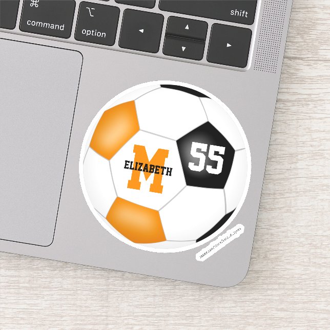 black orange team colours girls boys soccer (Detail)