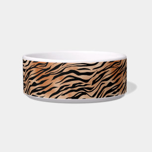 Black Orange Tiger Print Bowl