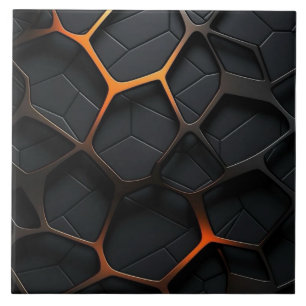 Black Orange Tile