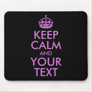 Black Orchid Keep Calm and Your Text Mouse Mat