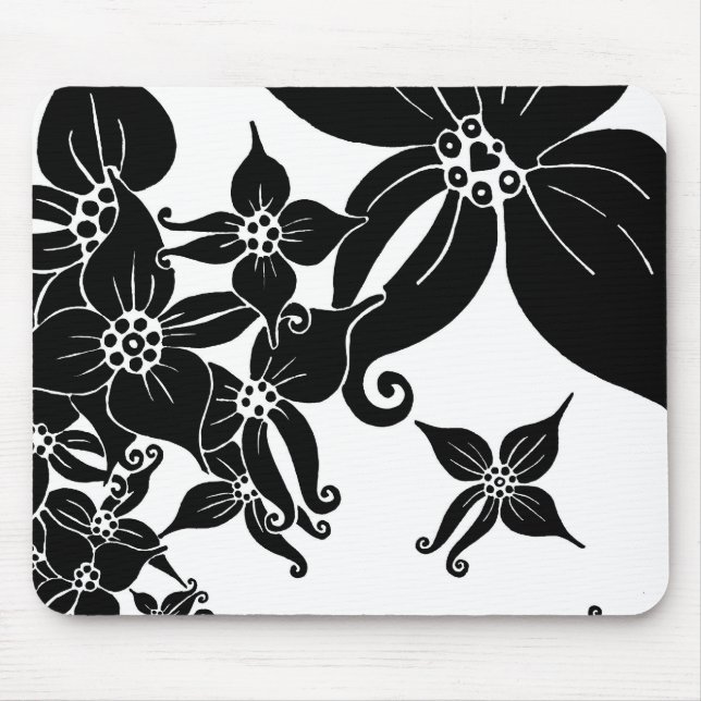 Black Orchids Mouse Mat (Front)