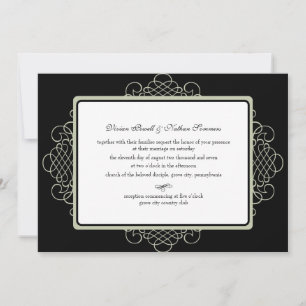 Black Ornament Invitation