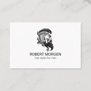 Black ornaments haircut logo business card