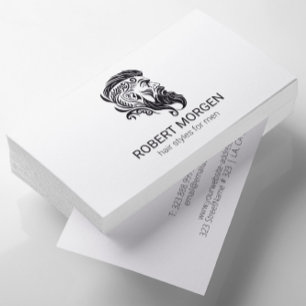 Black ornaments haircut logo business card