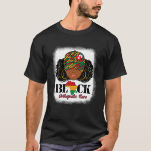 Black Orthopaedic Nure Messy Bun Pride African Bla T-Shirt