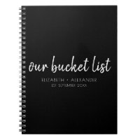 Black Our Bucket List Couples Keepsake