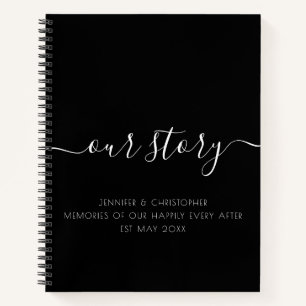Black Our Story Memories Couples Keepsake Journal