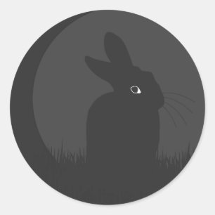 BLACK OUT CLASSIC ROUND STICKER