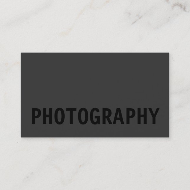 Black Out Photographer Business Card (Front)