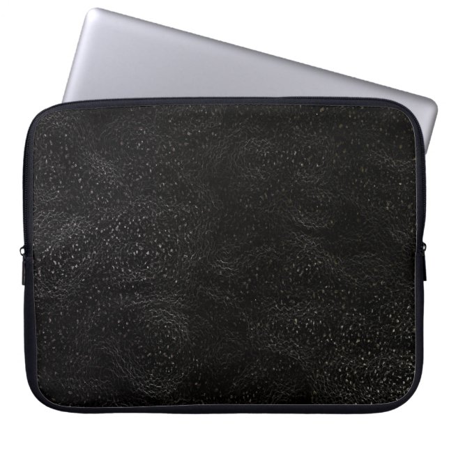 Black Outer Space Galaxy 15 Inch Laptop Sleeve (Front)