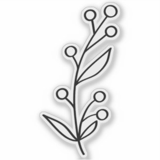 Black Outline Berry Custom Cut 