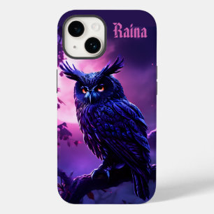 Black Owl at Midnight Case-Mate iPhone 14 Case