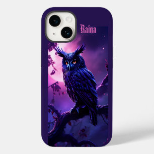 Black Owl at Midnight iPhone 14 Case