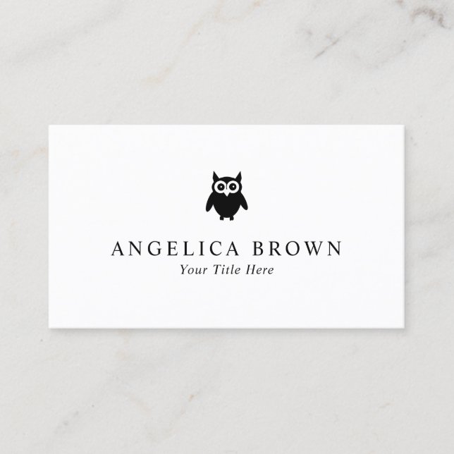 Black Owl Business Card (Front)