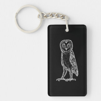 black owl key ring