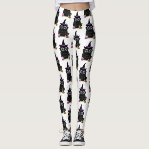 Black Owl Witch Leggings
