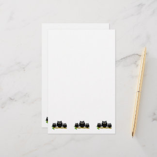 Black Owls Design Stationery