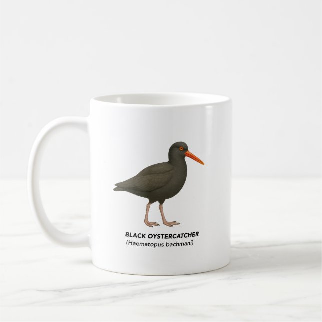 Black Oystercatcher - Birds of California Coffee Mug (Left)