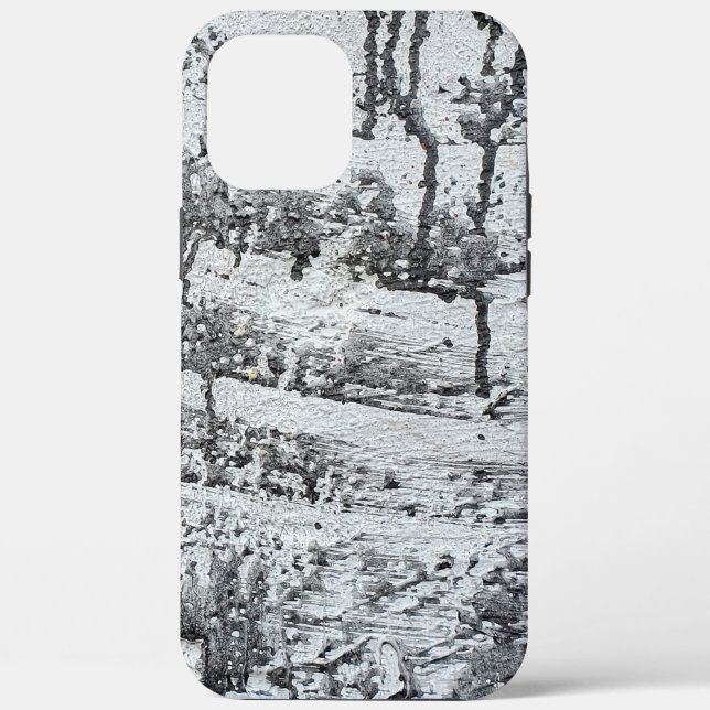 black paint drip on concrete Case-Mate iPhone case (Back)