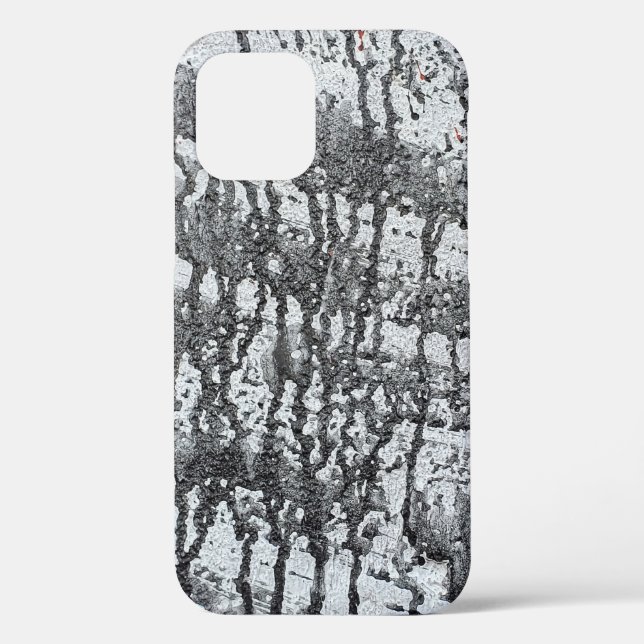 black paint drip on concrete Case-Mate iPhone case (Back)