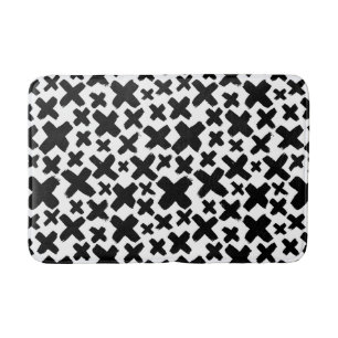 Black Paint Splash Pattern Bath Mat