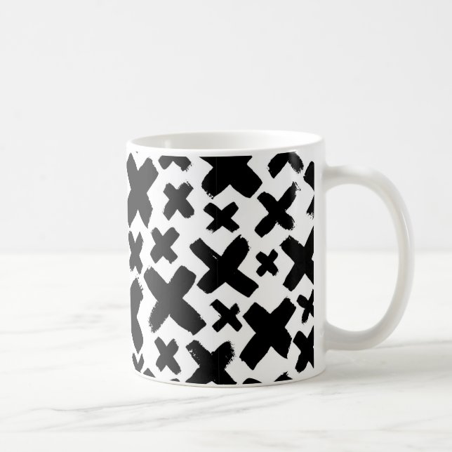 Black Paint Splash Pattern Coffee Mug (Right)