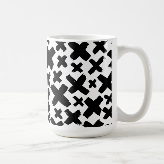 Black Paint Splash Pattern Coffee Mug (Right)