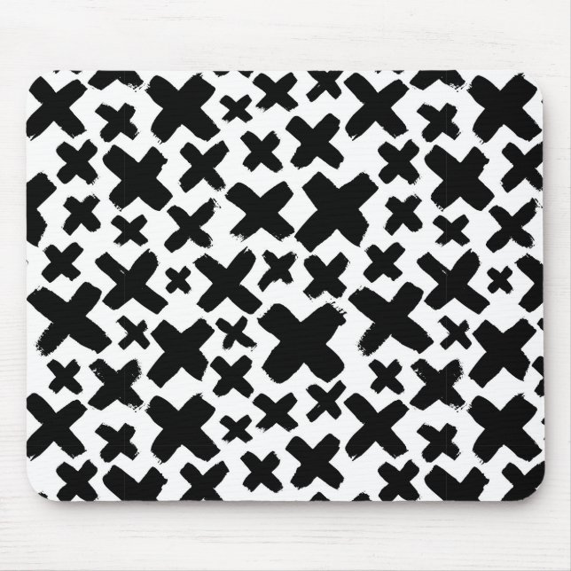 Black Paint Splash Pattern Mouse Mat (Front)