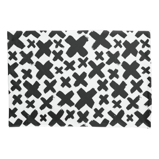 Black Paint Splash Pattern Pillowcase (Front-Left)