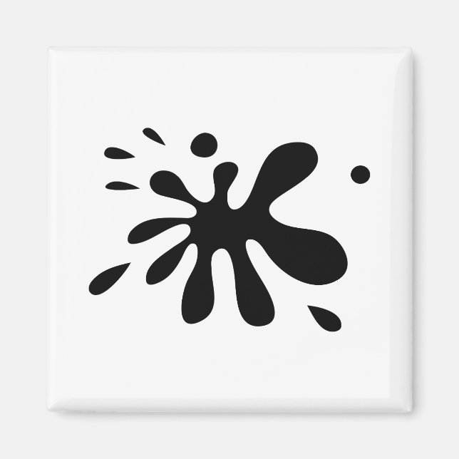 Black Paint Splat Magnet (Front)