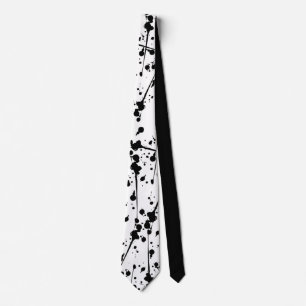 Black Paint Splatter Necktie